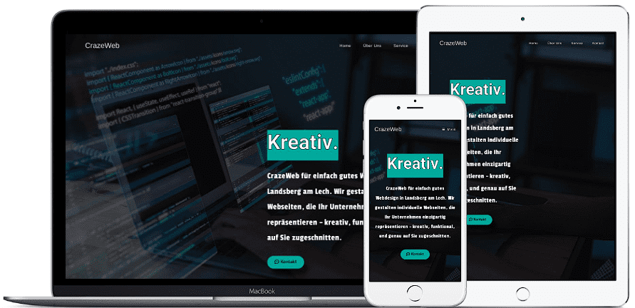Webseite CrazeWeb responsiv
